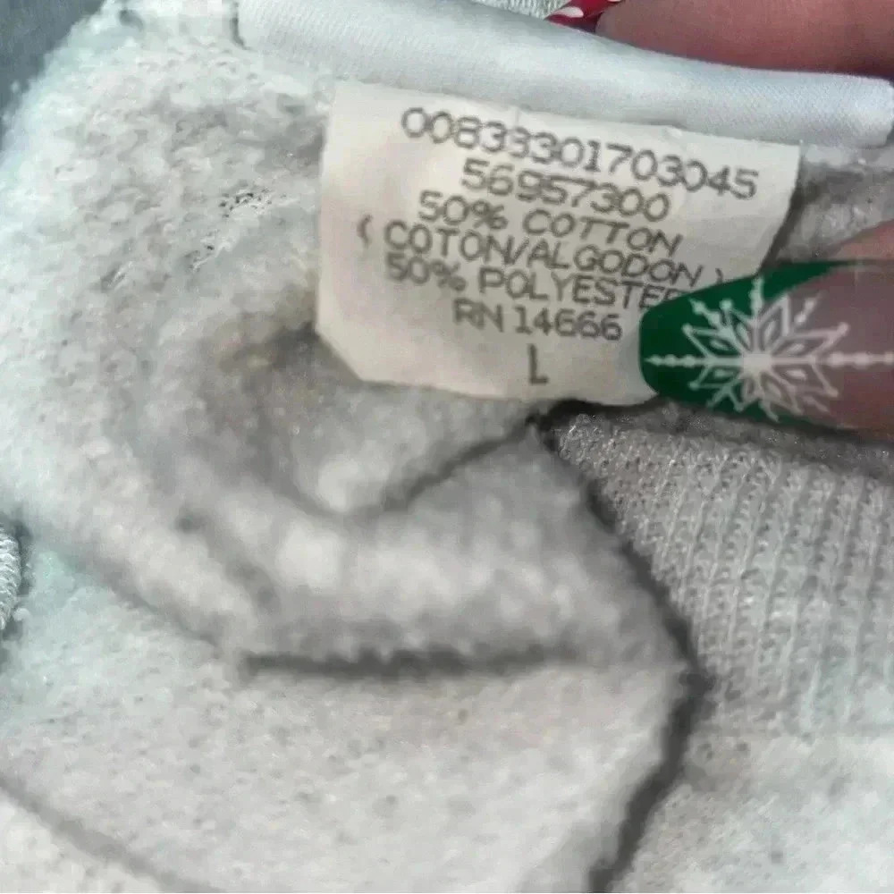 Vintage Lee old truck gasoline pump sweatshirt size Large long sleeve - Picture 12 of 12